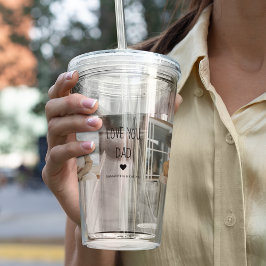 Modernes Collage Foto & Liebe Sie Vater Geschenk Acryltrinkbecher