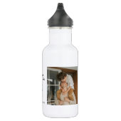 Modernes Collage Foto & Liebe Sie Vater Geschenk Edelstahlflasche (Rechts)