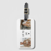 Modernes Collage Foto & Liebe Sie Vater Geschenk Gepäckanhänger (Vorderseite Vertikal)