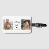 Modernes Collage Foto & Liebe Sie Vater Geschenk Gepäckanhänger (Vorderseite (Horizontal))