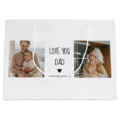 Modernes Collage Foto & Liebe Sie Vater Geschenk Große Geschenktüte (Vorderseite)
