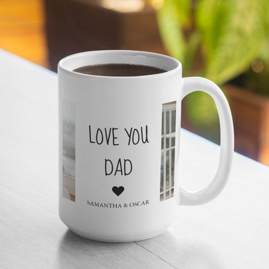 Modernes Collage Foto & Liebe Sie Vater Geschenk Kaffeetasse