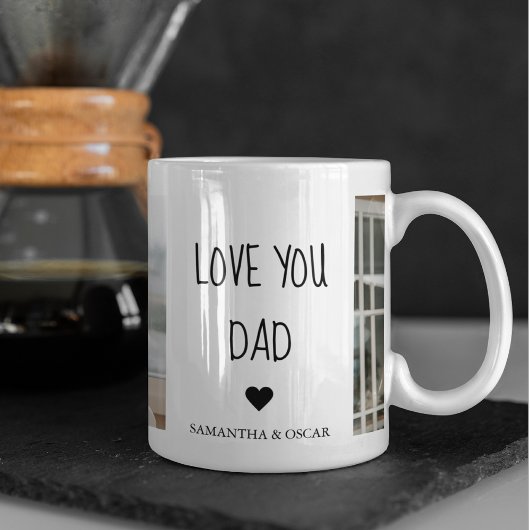 Modernes Collage Foto & Liebe Sie Vater Geschenk Kaffeetasse