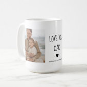 Modernes Collage Foto & Liebe Sie Vater Geschenk Kaffeetasse (Vorderseite Links)