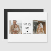 Modernes Collage Foto & Liebe Sie Vater Geschenk Magnetkarte (Vorne/Hinten)