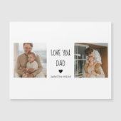 Modernes Collage Foto & Liebe Sie Vater Geschenk Magnetkarte (Vorderseite)