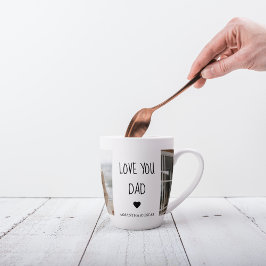 Modernes Collage Foto & Liebe Sie Vater Geschenk Milchtasse