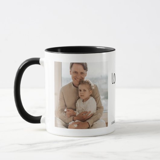 Modernes Collage Foto & Liebe Sie Vater Geschenk Tasse (Links)
