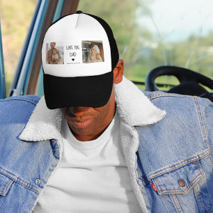 Modernes Collage Foto & Liebe Sie Vater Geschenk Truckerkappe