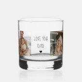 Modernes Collage Foto & Liebe Sie Vater Geschenk Whiskyglas (Vorderseite)