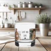 Modernes Collage Foto & Liebe Sie Vater Geschenk Whiskyglas