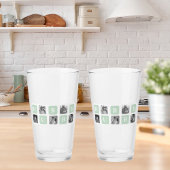 Modernes Collage Foto Minze Bestes Hubby-Geschenk Glas