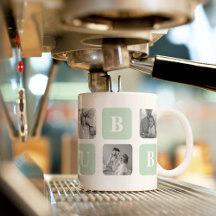 Modernes Collage Foto Minze Bestes Hubby-Geschenk