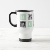 Modernes Collage Foto Minze Bestes Hubby-Geschenk Reisebecher (Links)