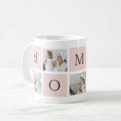 Modernes Collage Foto & Pastell Pink Mommy Geschen Kaffeetasse (Vorderseite Links)