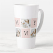 Modernes Collage Foto & Pastell Pink Mommy Geschen Milchtasse (Rechte Ecke)