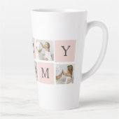 Modernes Collage Foto & Pastell Pink Mommy Geschen Milchtasse (Rechts)