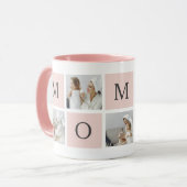 Modernes Collage Foto & Pastell Pink Mommy Geschen Tasse (Vorderseite Links)