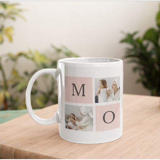 Modernes Collage Foto & Pastell Pink Mommy Geschen Tasse