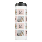Modernes Collage Foto & Pastell Pink Mommy Geschen Thermosbecher (Vorderseite)