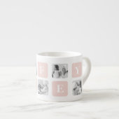 Modernes Collage Foto & Pink Geschenk für eine sch Espressotasse (Vorderseite Rechts)