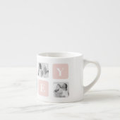 Modernes Collage Foto & Pink Geschenk für eine sch Espressotasse (Rechts)