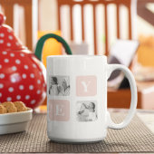 Modernes Collage Foto & Pink Geschenk für eine sch Kaffeetasse