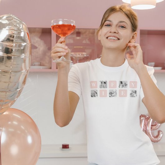 Modernes Collage Foto & Pink Geschenk für eine sch T-Shirt