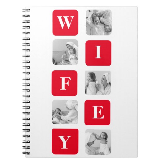 Modernes Collage Foto & Red-Geschenk für Liebhaber Notizblock (Vorderseite)