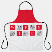 Modernes Collage Foto & Red-Geschenk für Liebhaber Schürze (Vorderseite)