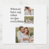 Modernes Collage Foto Romantisches Couquote-Gesche Bierflaschenetikett (Einzelnes Label)