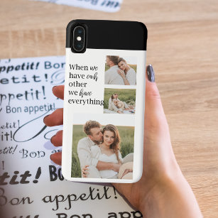 Modernes Collage Foto Romantisches Couquote-Gesche Case-Mate iPhone Hülle