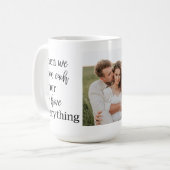Modernes Collage Foto Romantisches Couquote-Gesche Kaffeetasse (Vorderseite Links)