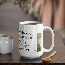 Modernes Collage Foto Romantisches Couquote-Gesche Kaffeetasse