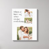 Modernes Collage Foto Romantisches Couquote-Gesche Leinwanddruck (Vorderseite)