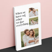 Modernes Collage Foto Romantisches Couquote-Gesche Leinwanddruck