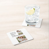 Modernes Collage Foto Romantisches Couquote-Gesche Rechteckiger Pappuntersetzer (Vor Ort)