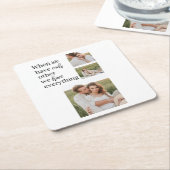 Modernes Collage Foto Romantisches Couquote-Gesche Rechteckiger Pappuntersetzer (angewinkelt)