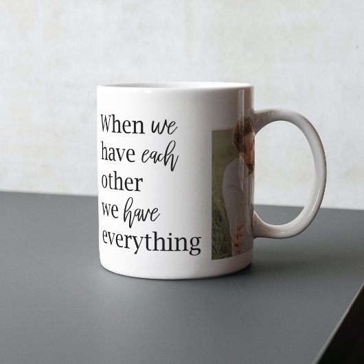 Modernes Collage Foto Romantisches Couquote-Gesche Tasse