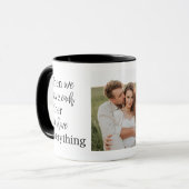 Modernes Collage Foto Romantisches Couquote-Gesche Tasse (Vorderseite Links)