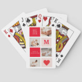 Modernes Collage Foto Rot & Rosa Beste Mama je Ges Spielkarten (Rückseite)