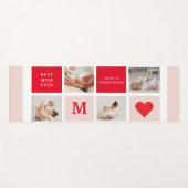 Modernes Collage Foto Rot & Rosa Beste Mama je Ges Yogamatte (Vorderseite (Horizontal))