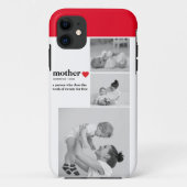 Modernes Collage Foto & Text Red Heart Mother Gift Case-Mate iPhone Hülle (Rückseite)