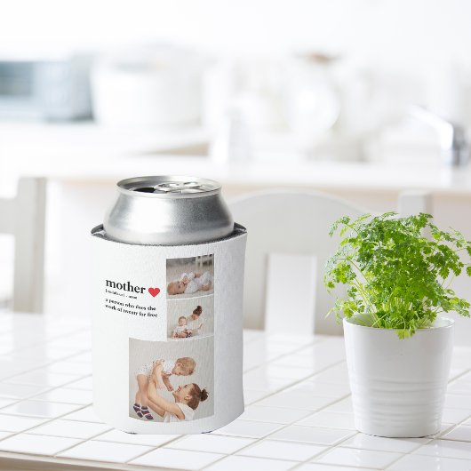 Modernes Collage Foto & Text Red Heart Mother Gift Dosenkühler