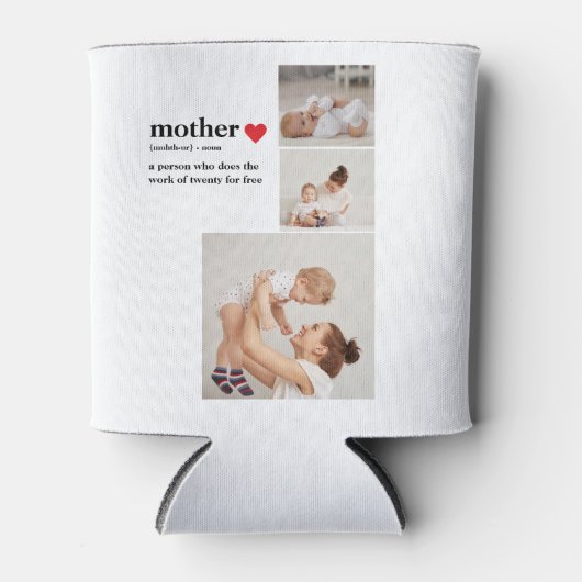 Modernes Collage Foto & Text Red Heart Mother Gift Dosenkühler (Vorderseite)