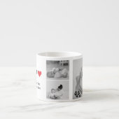 Modernes Collage Foto & Text Red Heart Mother Gift Espressotasse (Vorderseite)