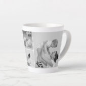 Modernes Collage Foto & Text Red Heart Mother Gift Milchtasse (Rechte Ecke)