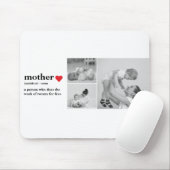 Modernes Collage Foto & Text Red Heart Mother Gift Mousepad (Mit Mouse)
