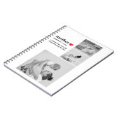 Modernes Collage Foto & Text Red Heart Mother Gift Notizblock (Linke Seite)