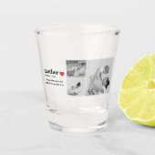 Modernes Collage Foto & Text Red Heart Mother Gift Schnapsglas (Vorderseite)